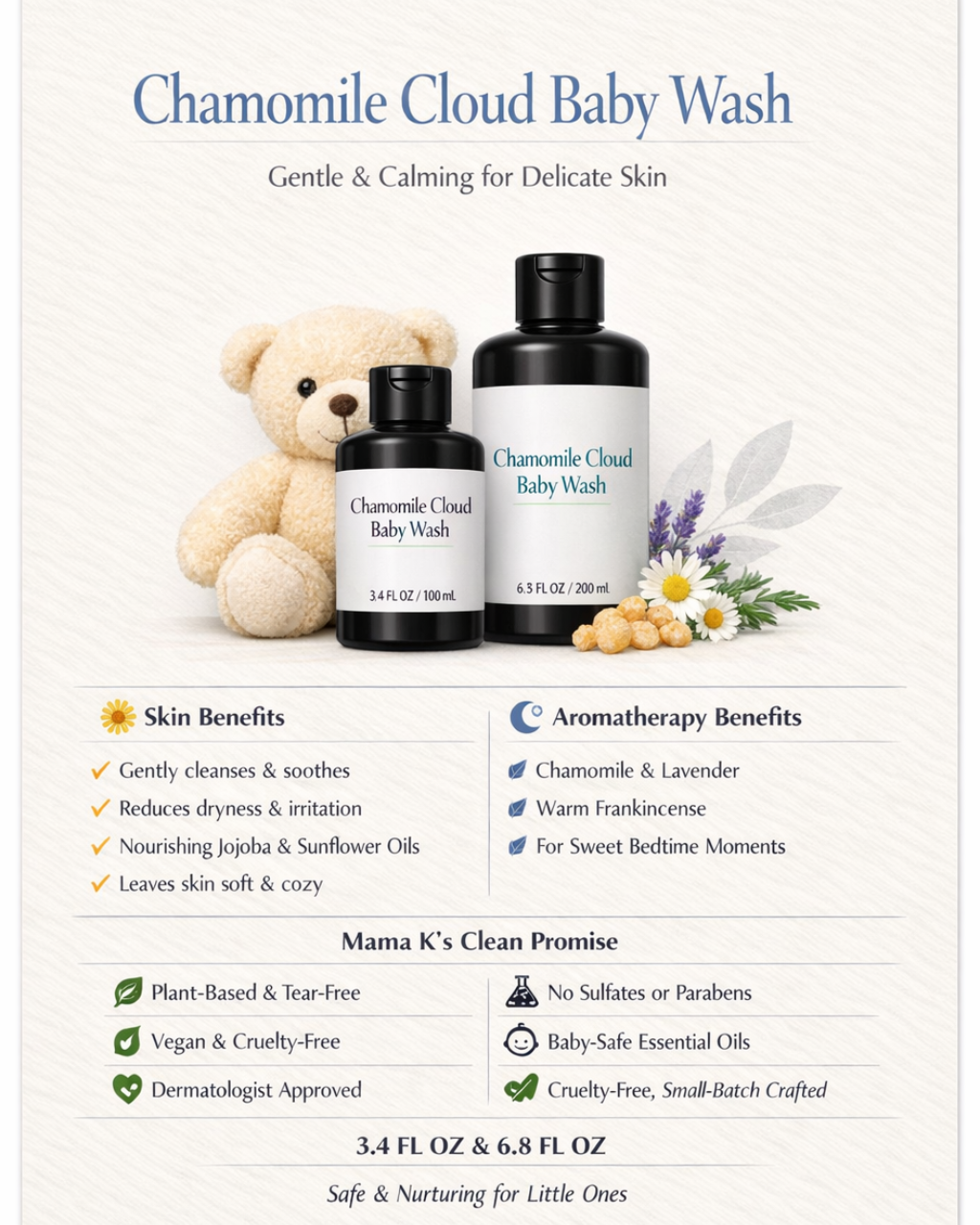 Crème Lavante Bébé Nuage de Camomille