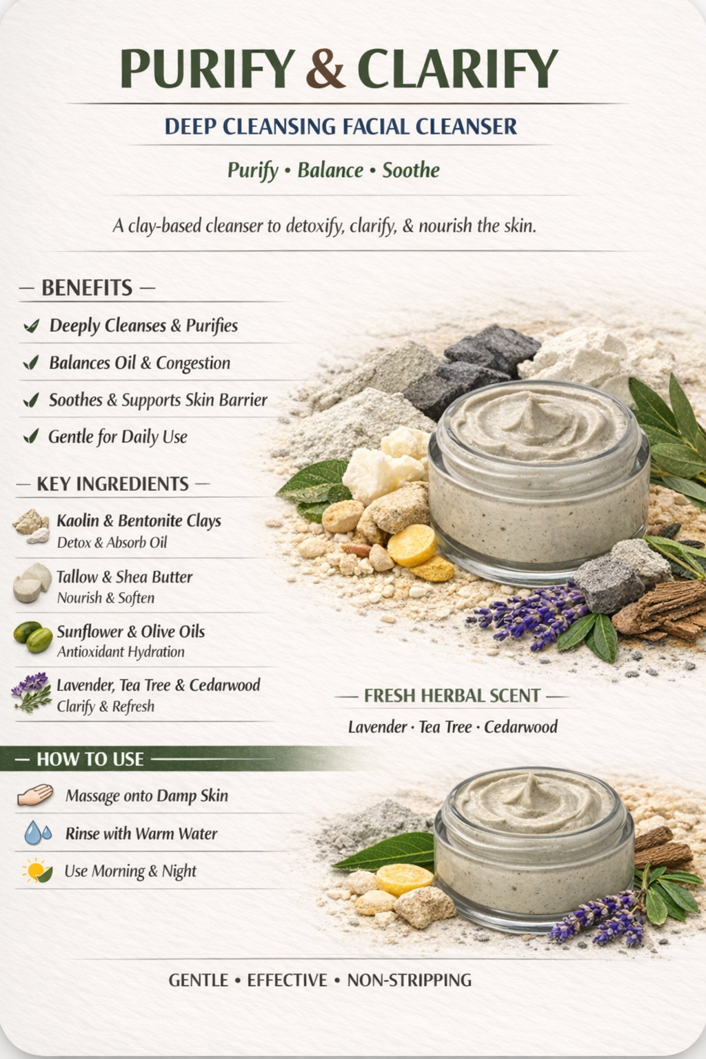 Purifie et clarifie — Nettoyant visage purifiant en profondeur