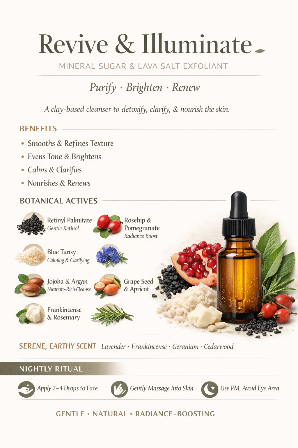 Belebt & erhellt – Leichtes botanisches Retinolserum