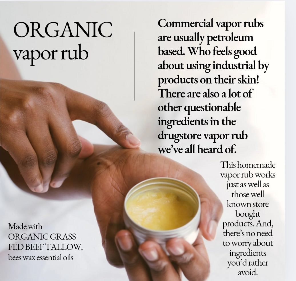 Inhale and exhale - natural tallow vapor rub