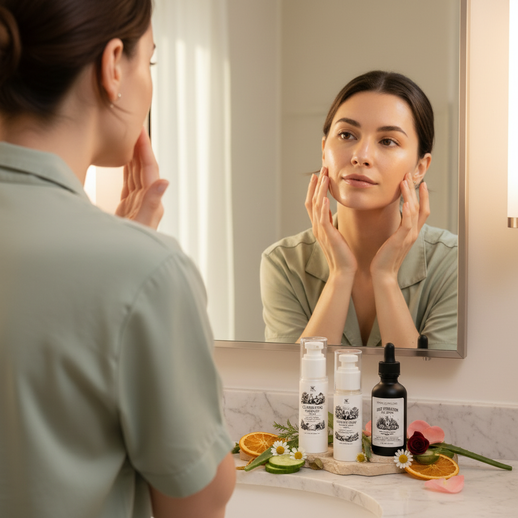 Essential Serum Trial Kit model lifestyle