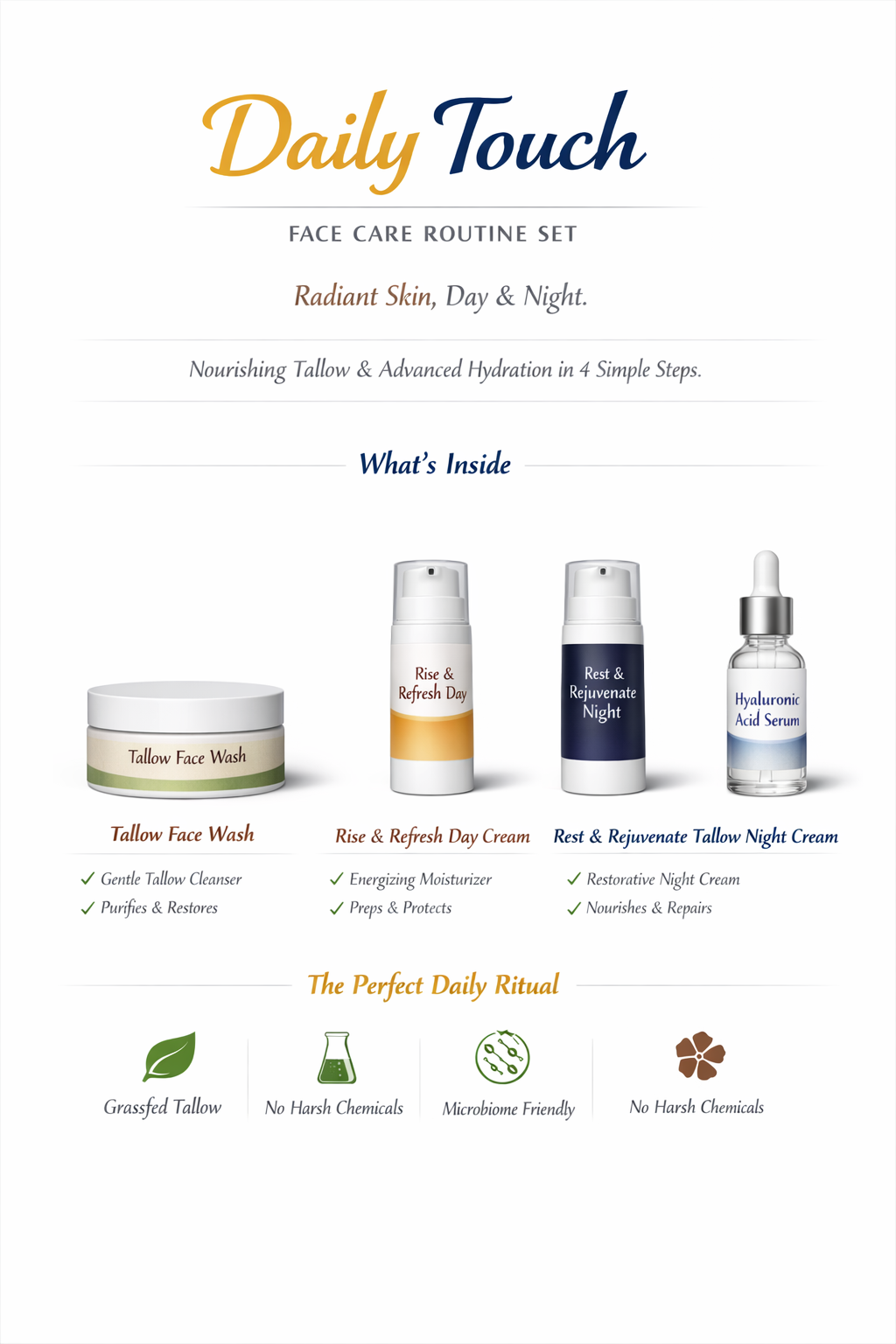 Daily Touch — Kit Complet de Soins Naturels pour le Visage
