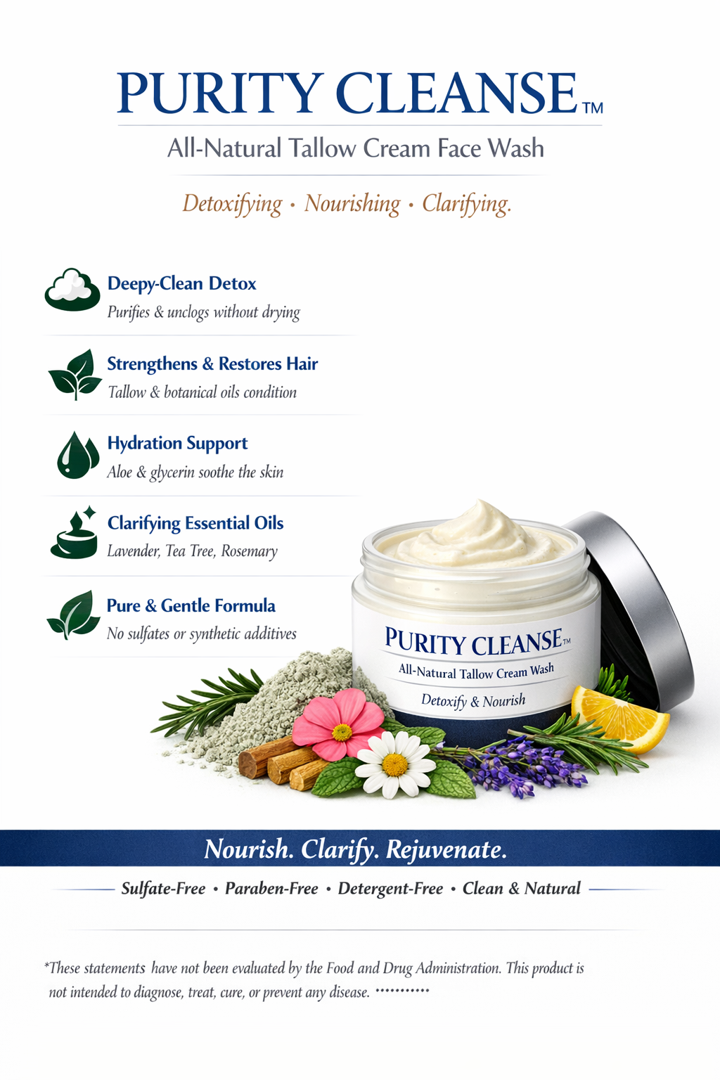 Purity Cleanse — Talg Cremige Gesichtsreinigung