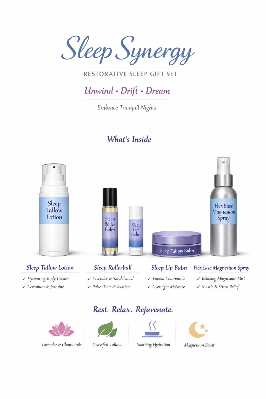 Sleep Synergy – Natürliches Schlaf-Geschenkset