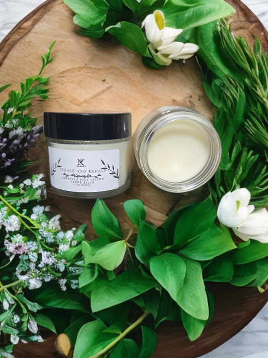 Inhale and exhale - natural tallow vapor rub
