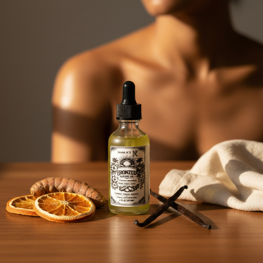 Bronzed Radiance Oil cozy lifestyle shot