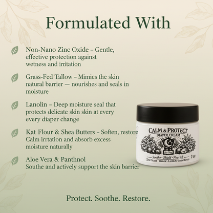 Calm & Protect Diaper Cream Formulated With