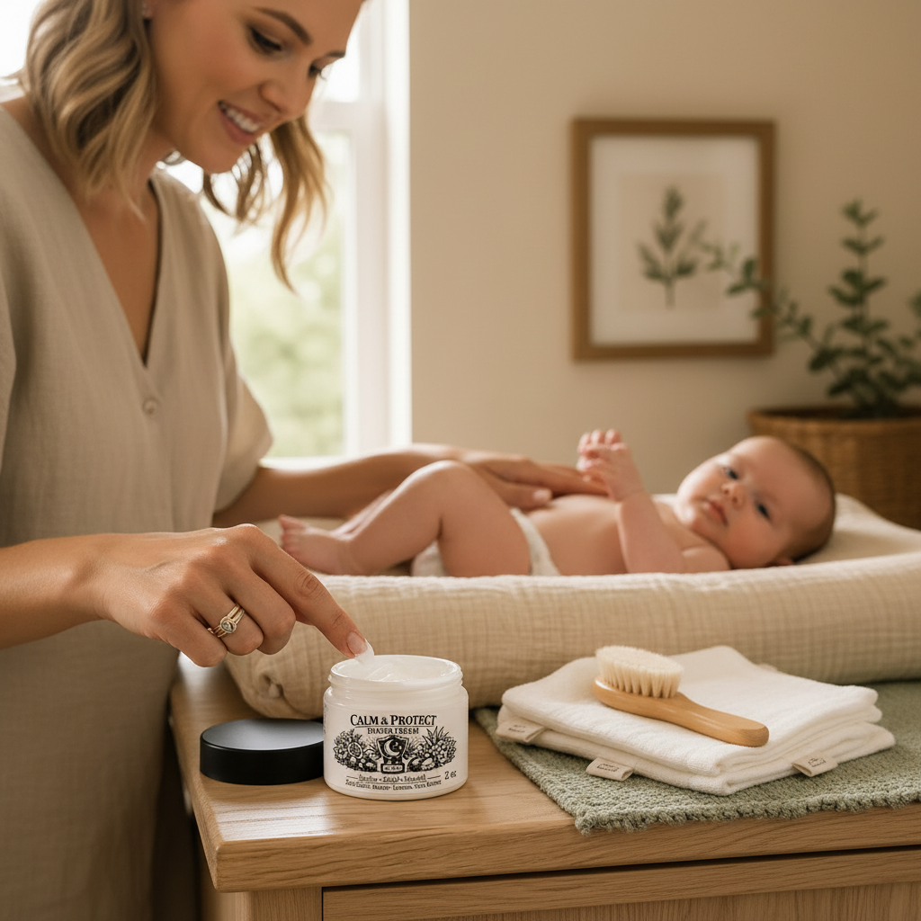 Calm & Protect Diaper Cream model lifestyle