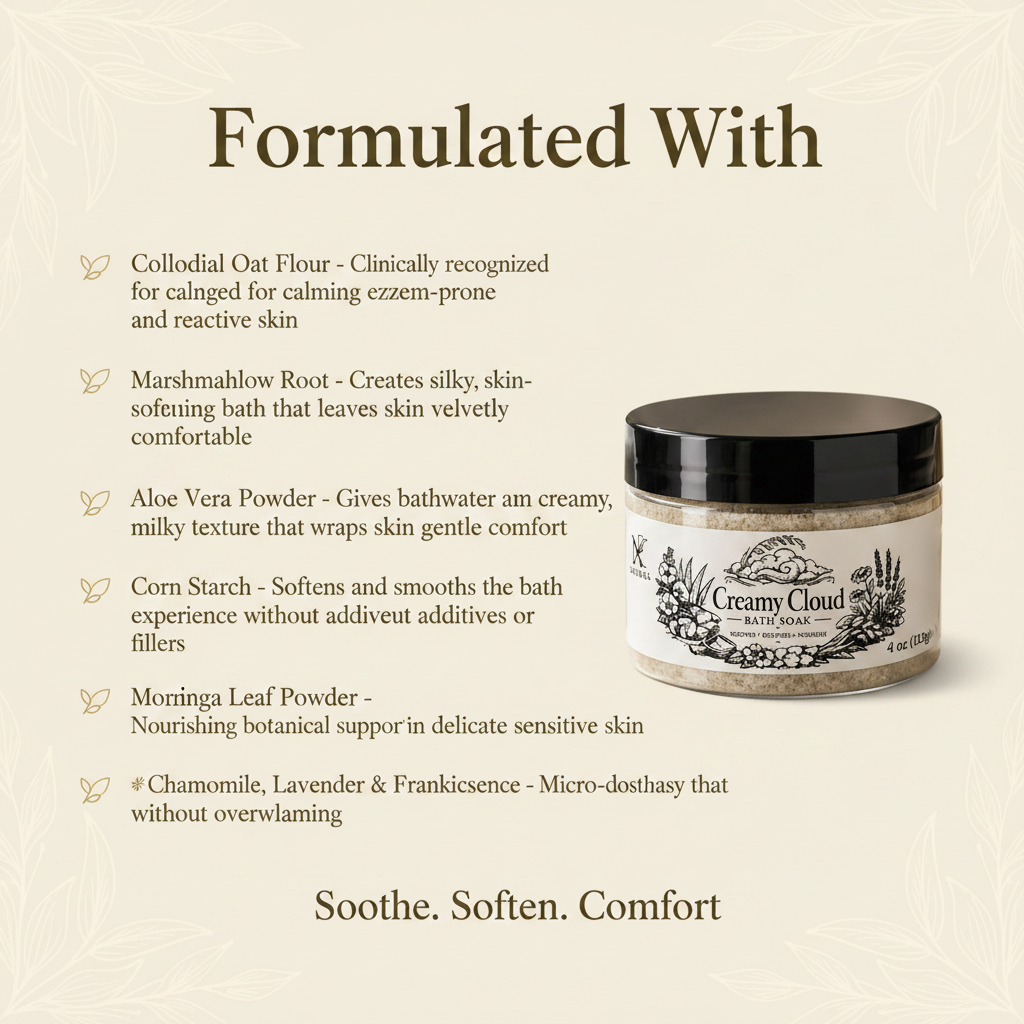 Creamy Cloud Bath Soak Formulated With