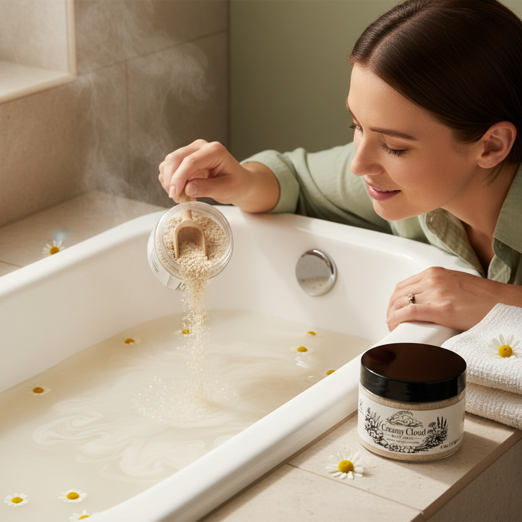 Creamy Cloud Bath Soak model lifestyle