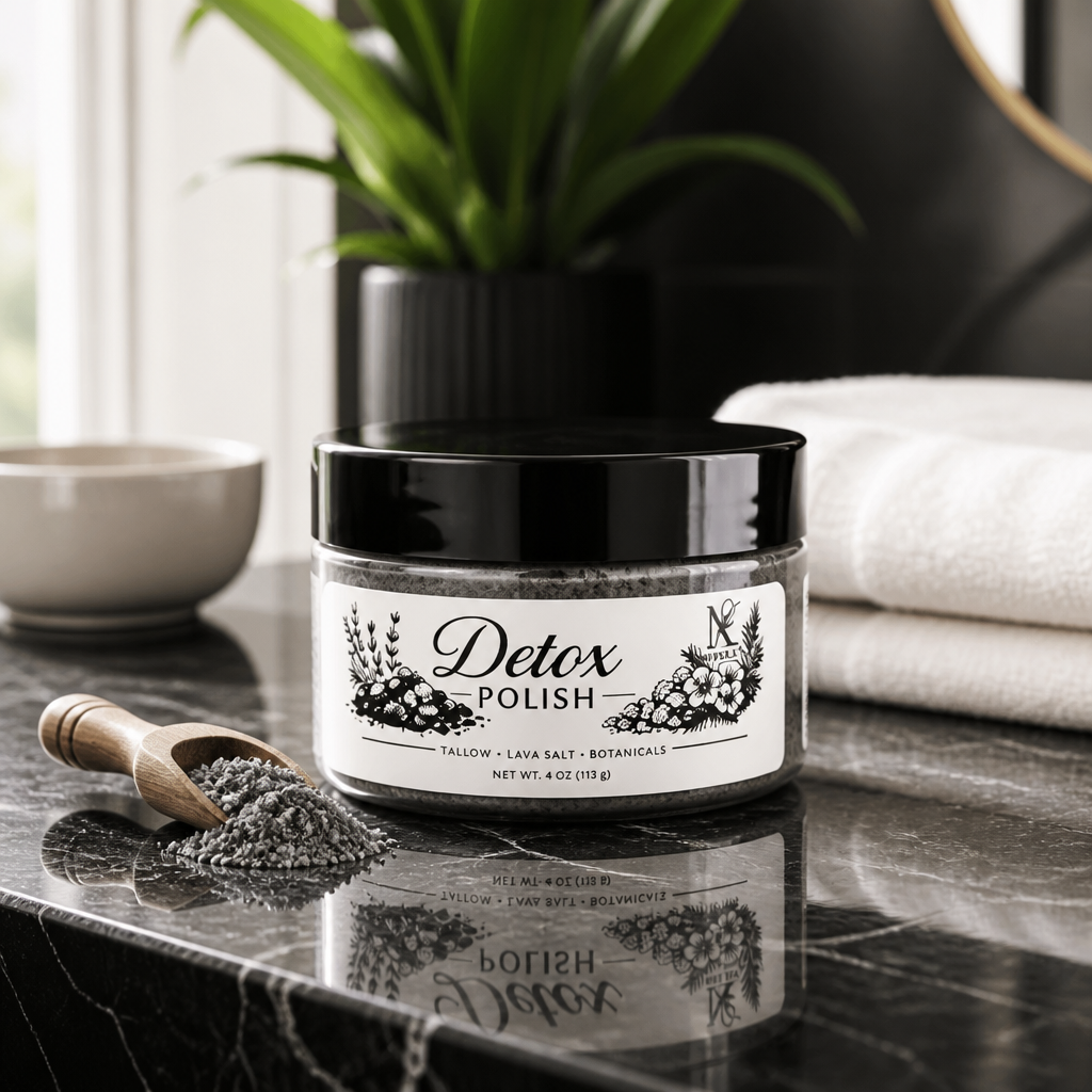 Esfoliante Detox — Zucchero Minerale & Sale di Lava