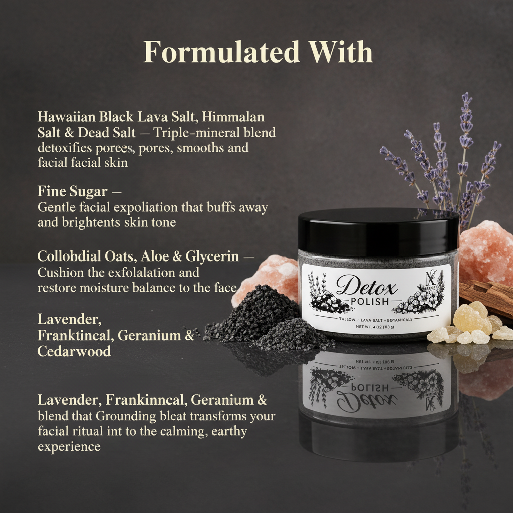 Formulated With - Detox Polish Face Scrub