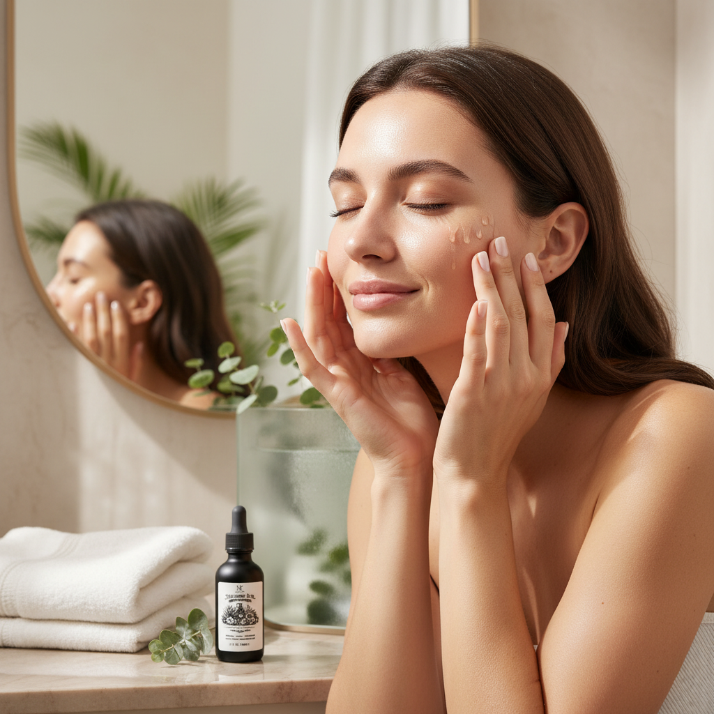 Hyaluronic Acid Serum lifestyle model shot
