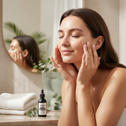 Hyaluronic Acid Serum lifestyle model shot
