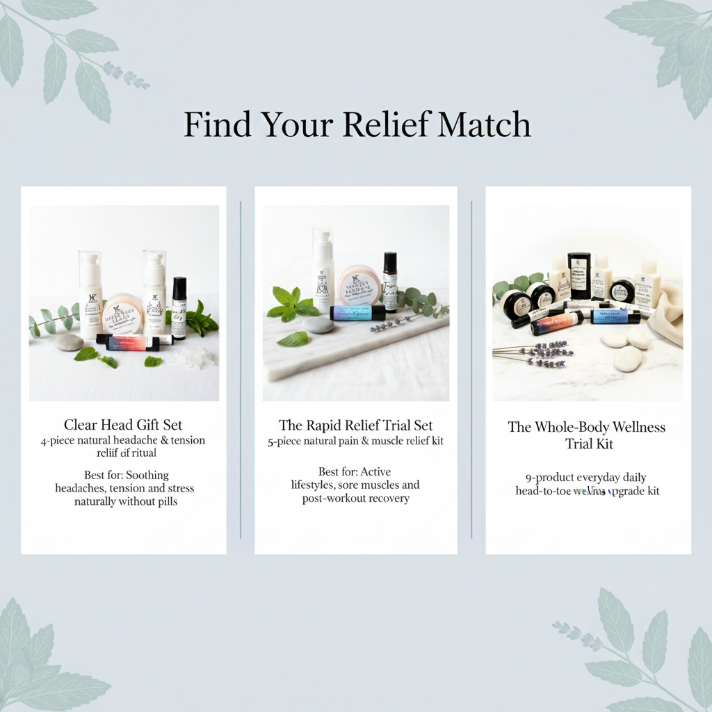 Find Your Relief Match - Mama K's wellness relief comparison