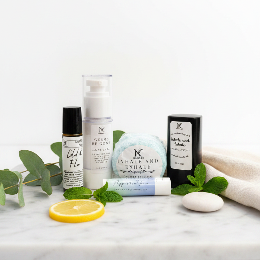 Rest & Remedy Natural Cold & Flu Season Gift Set - Clean White Marble Hero Shot