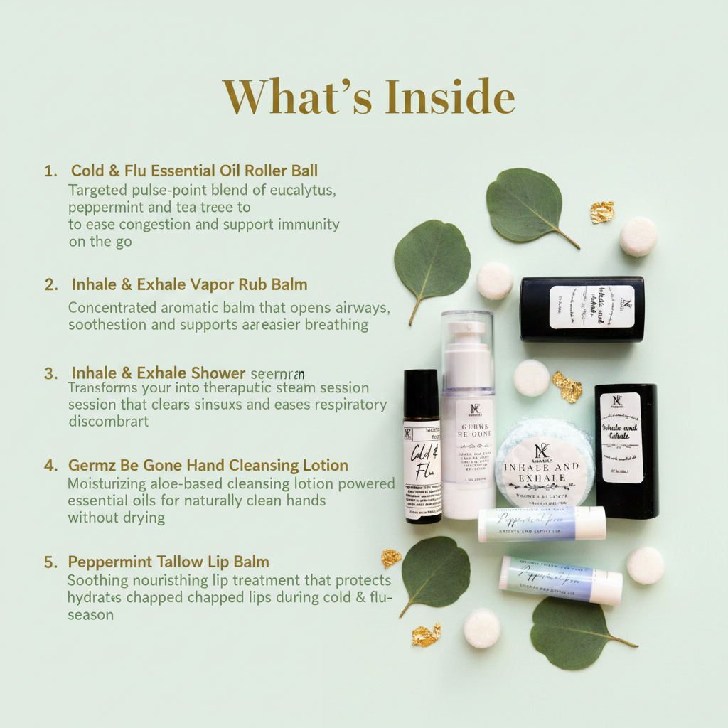 What's Inside - Rest & Remedy Natural Cold & Flu Season Gift Set