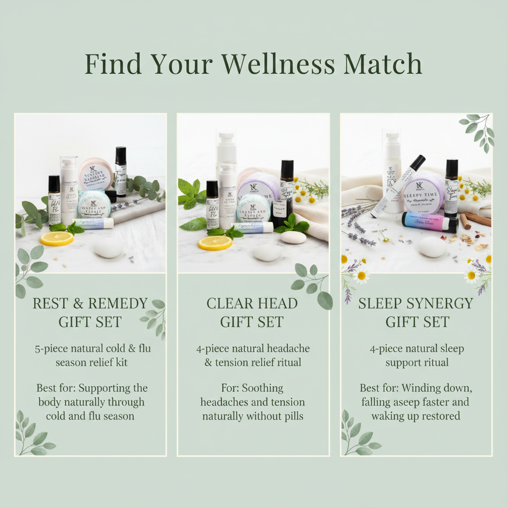 Find Your Wellness Match - Mama K's cold flu sleep headache relief comparison