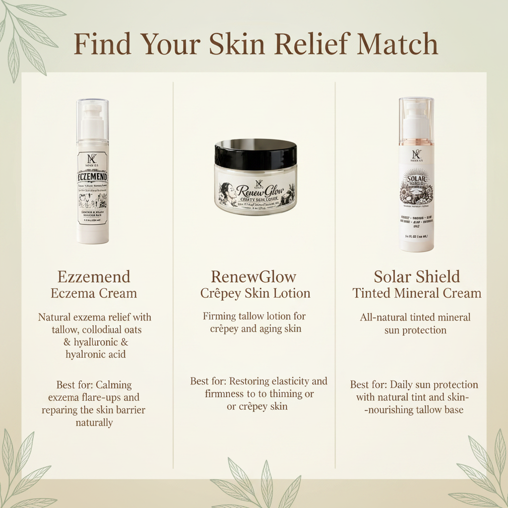 Find Your Skin Relief Match - Mama K's skin relief comparison