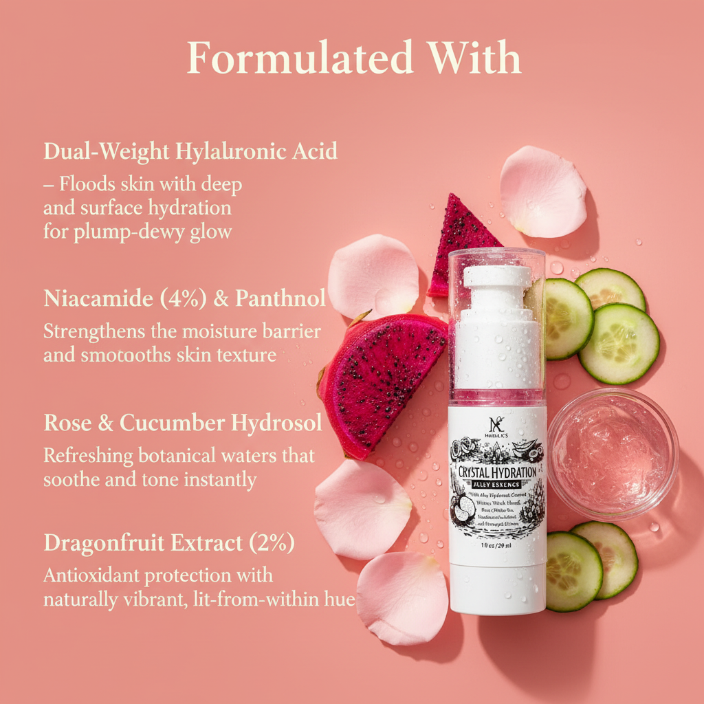 Formulated With - Crystal Hydration Jelly Essence ingredients