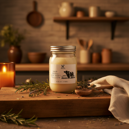 Grass-Fed Tallow cozy lifestyle hero shot