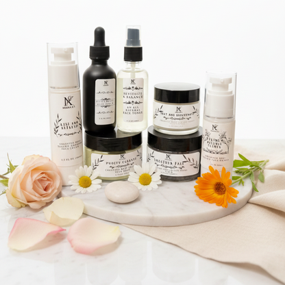 The Full Harmony Complete Natural Face Care Gift Set - Clean White Marble Hero Shot