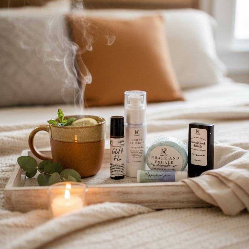 Rest & Remedy Natural Cold & Flu Season Gift Set - Cozy Lifestyle Hero Shot