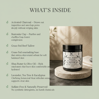 What's Inside - Pure Haven Detox Facial Cleanser key ingredients