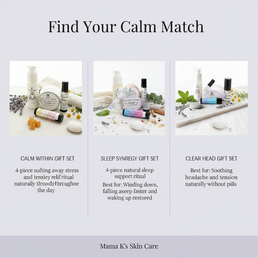 Find Your Calm Match - Mama K's stress and sleep relief comparison