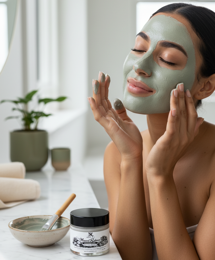 Model using Mineral Radiance Clarifying Mask