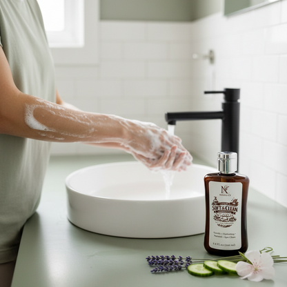 Model using Soft & Clean Hand Wash