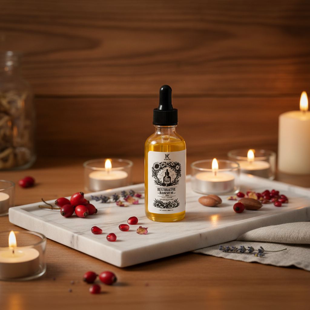 Restorative Radiance Oil cozy lifestyle