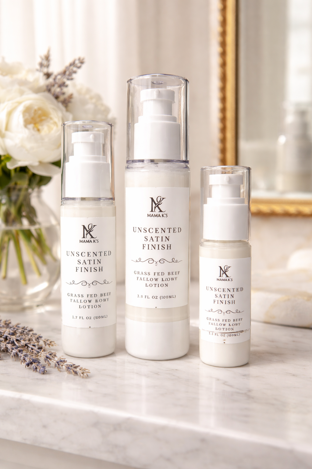 Satin finish - body lotion